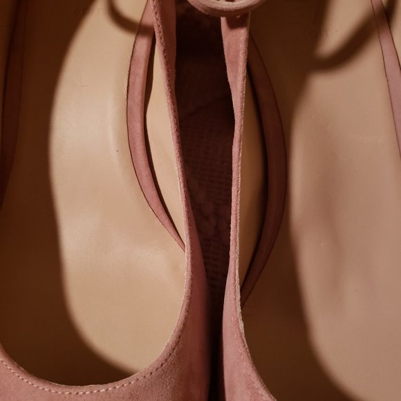 27 Edit : Naturalizer Maris Cameo, Pink Suede Ankle Strap Dress Shoes - Picture 7 of 7